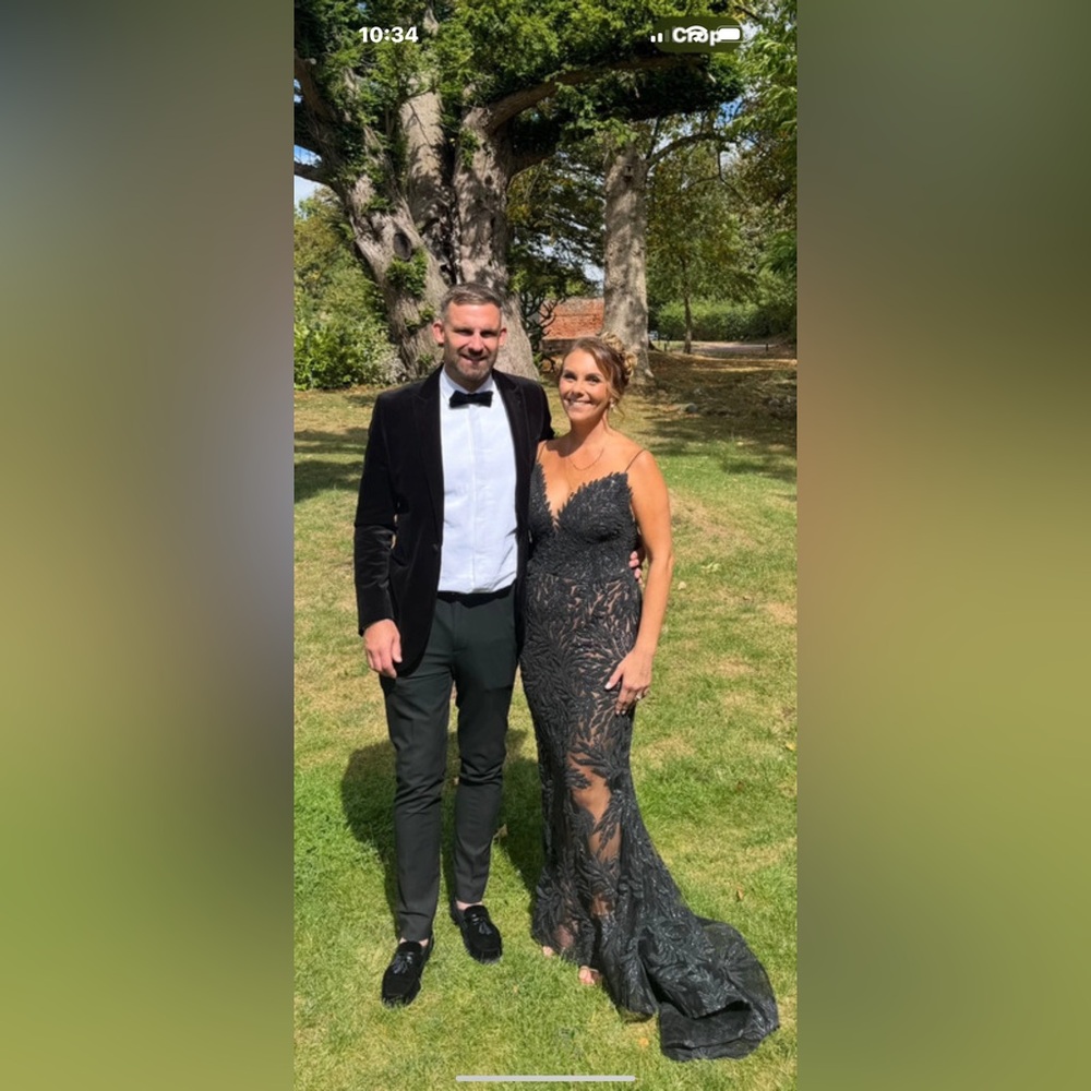 NADINE MERABI Stella Black Backless Lace Dress - Picture 5 of 16